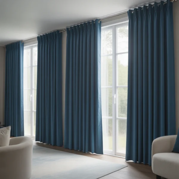 Blackout Curtain - Pinch Pleat - Blue