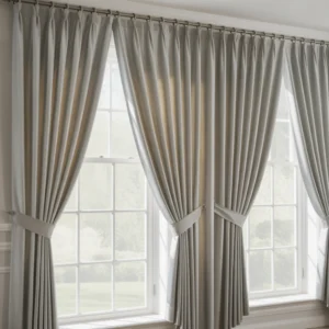 Fabric Curtain - Pinch Pleat - Silver