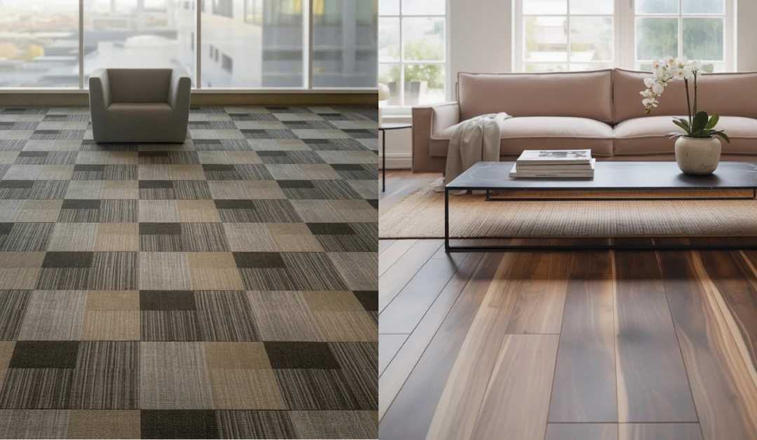 Carpet Tiles vs Wood Flooring