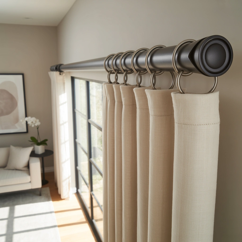 curtains rods for bedroom