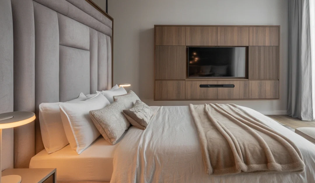 TV Cabinet & Headboard Design Ideas to Modernize Your Bedroom