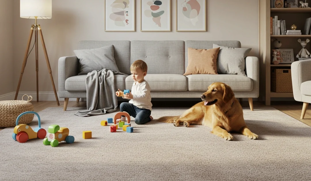 Kid & Pet-Friendly Carpets: Durable, Safe & Stylish for Busy Homes