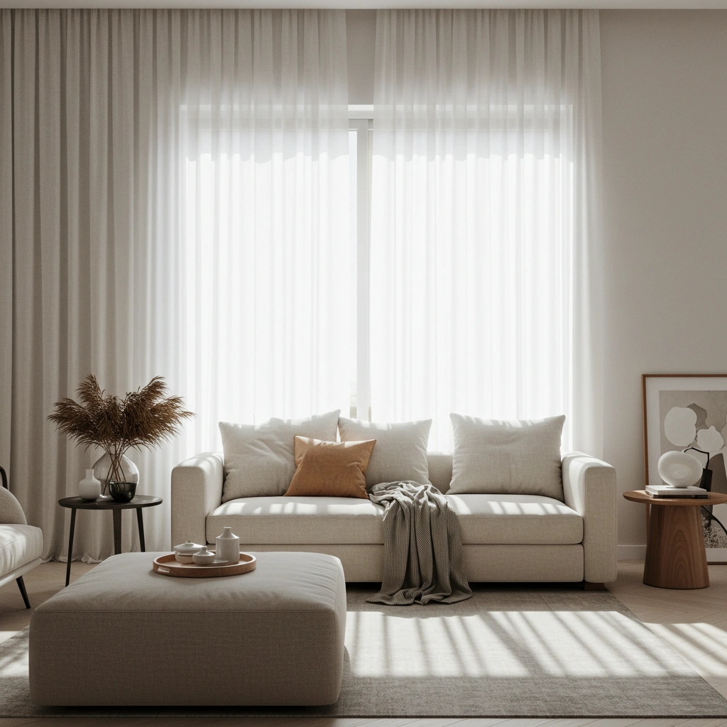 sheer curtains for living room ideas