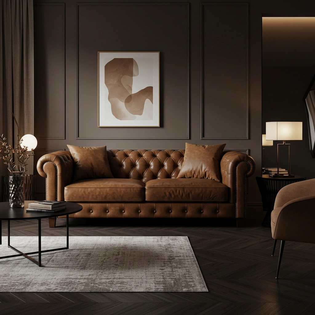 leather sofa for tv lounge